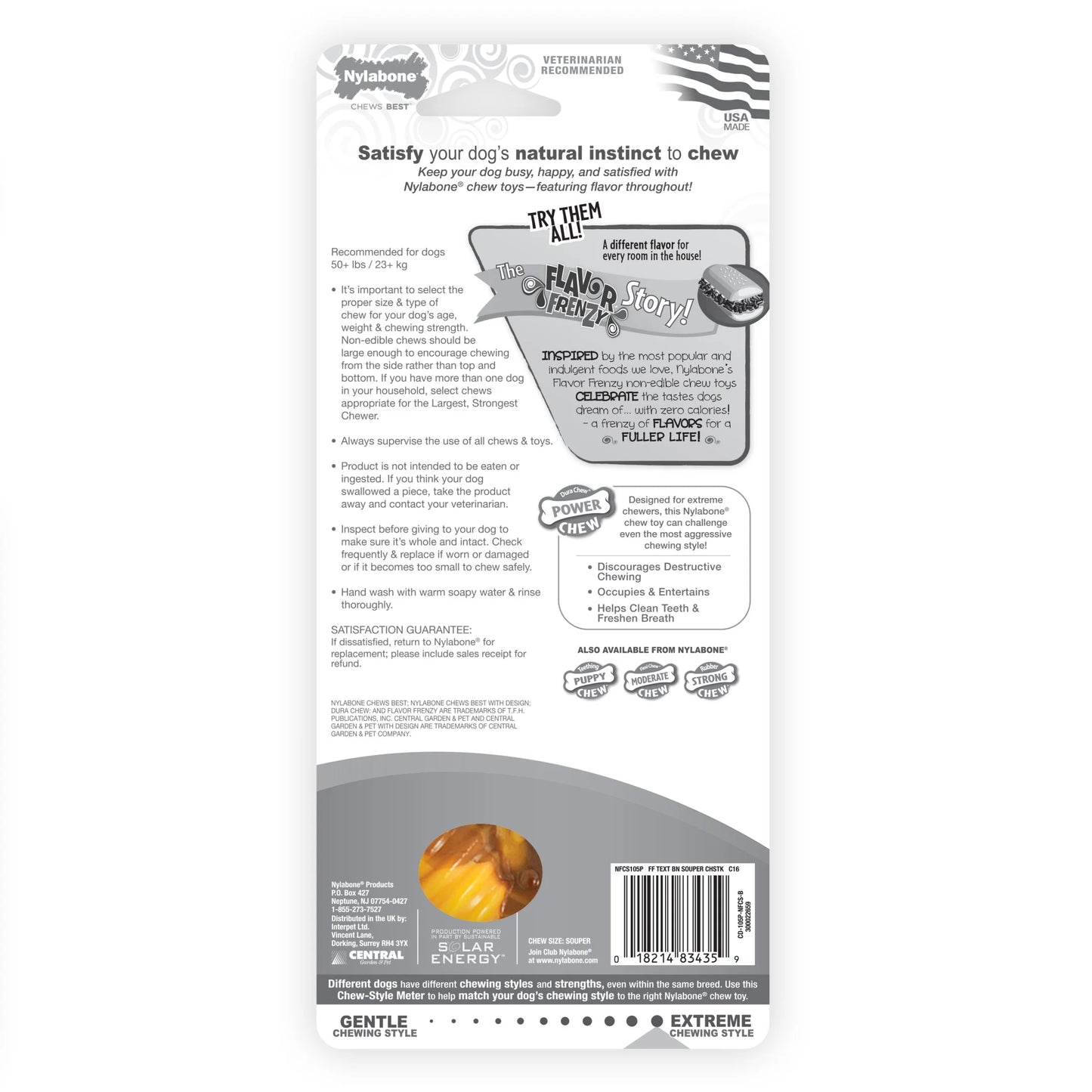 Power Chew Dental Bone Chew Toy Philly Cheesesteak X-Large (1 Count)