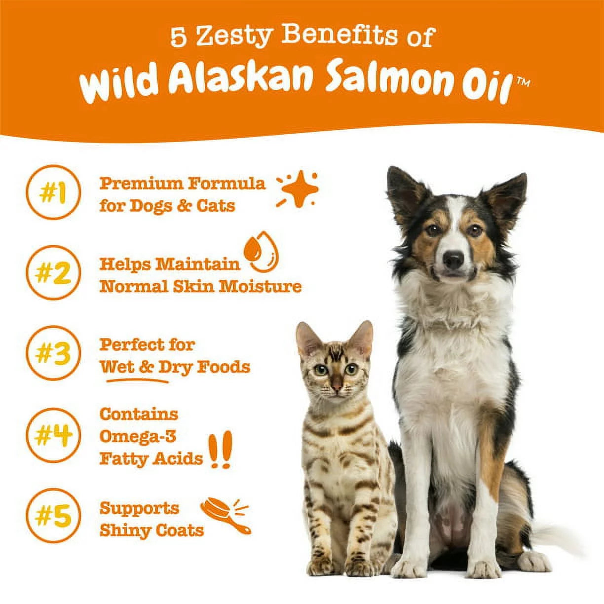 Pure Wild Alaskan Salmon Oil for Cats and Dogs, 32 Fl Oz