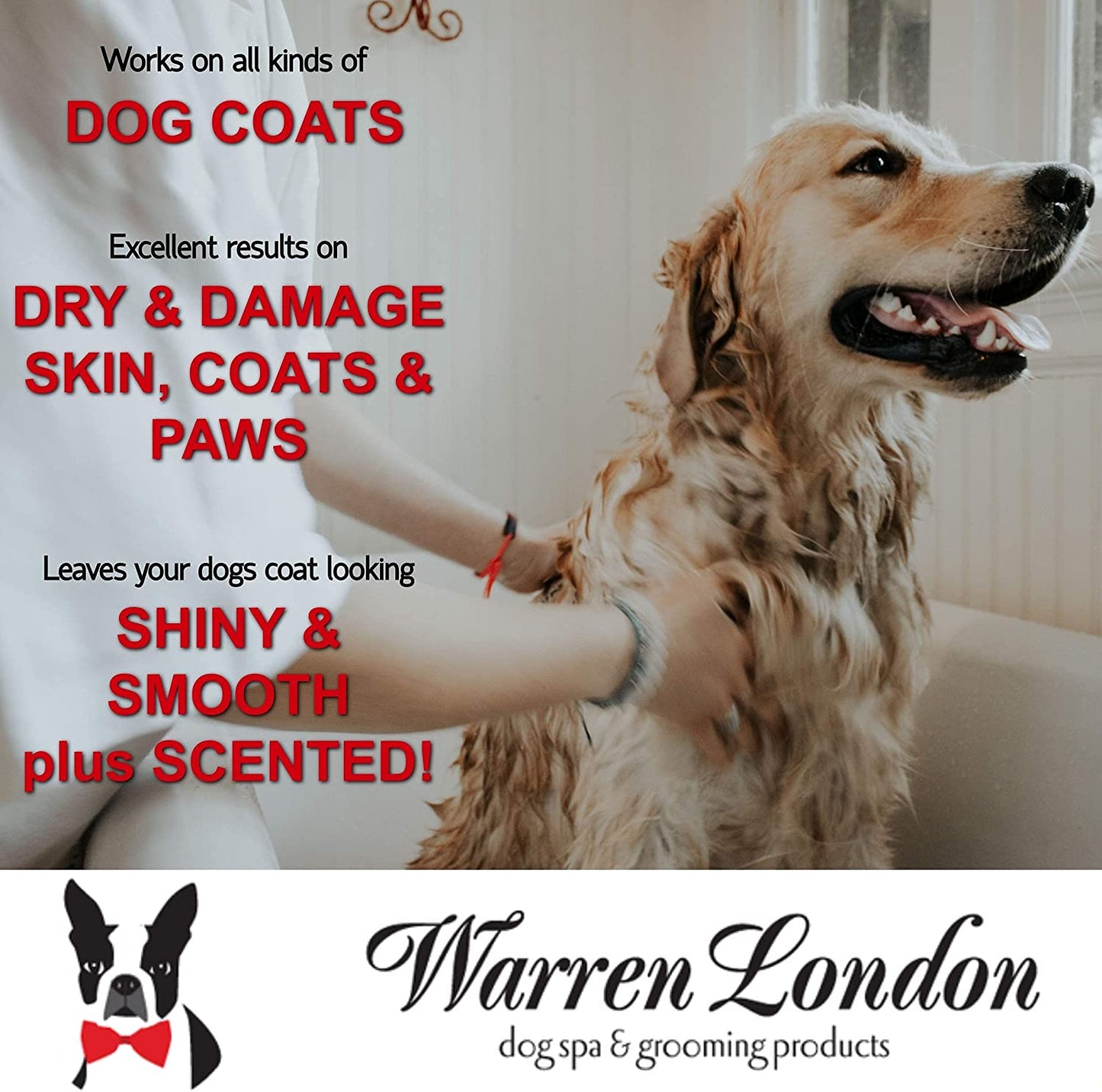 Warren London - Hydrating Butter for Dogs Skin & Coat,8 Oz,Pomegranate & Acai
