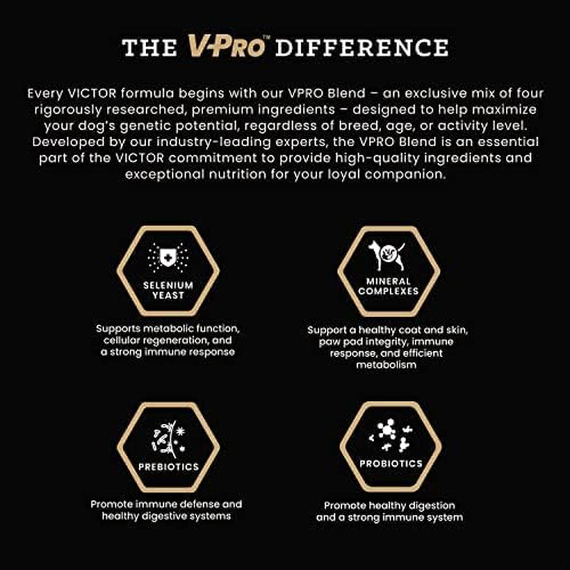 VICTOR Super Premium Dog Food – Select Ocean Fish Formula with Salmon – Omega-3 and Omega-6 Enriched Gluten-Free Dry Kibble for All Normally Active Dogs of All Life Stages, 5Lbs