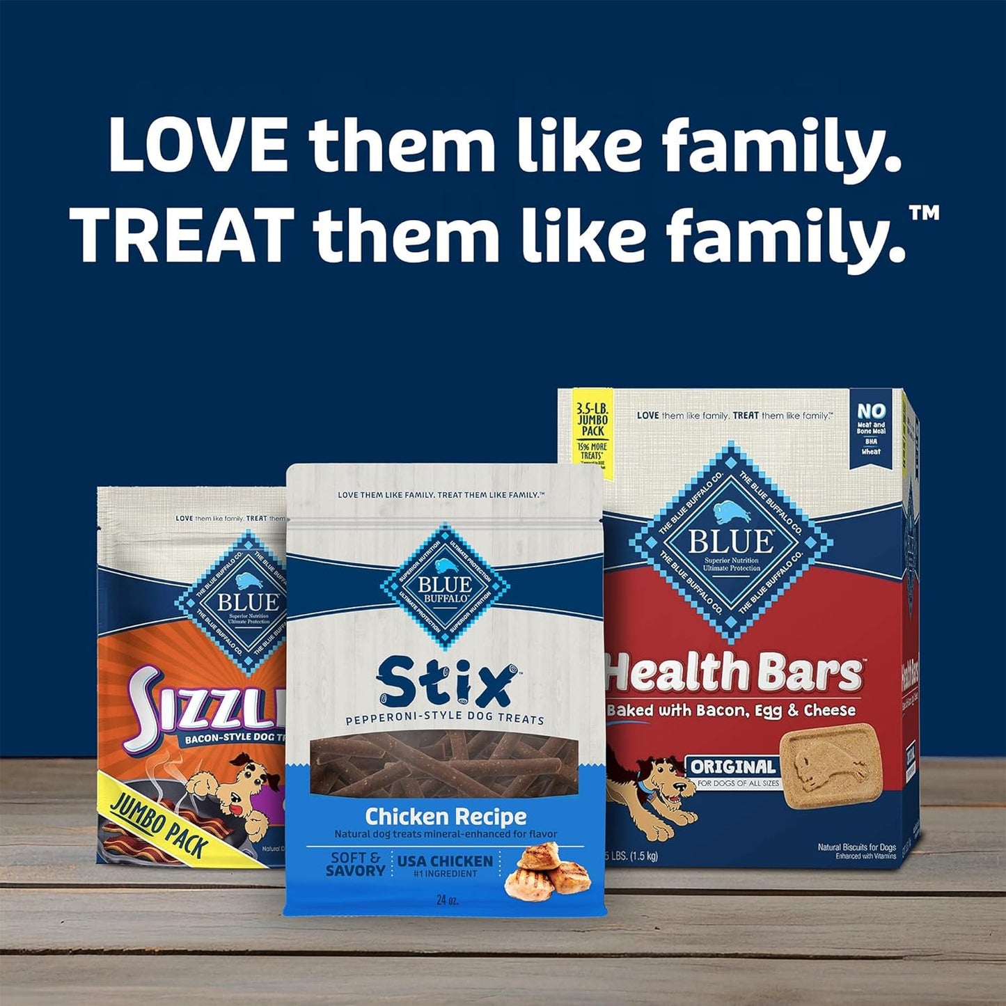 Blue Buffalo Stix Pepperoni-Style Dog Treats Made with Natural Ingredients, Chicken Recipe, 24-Oz. Bag