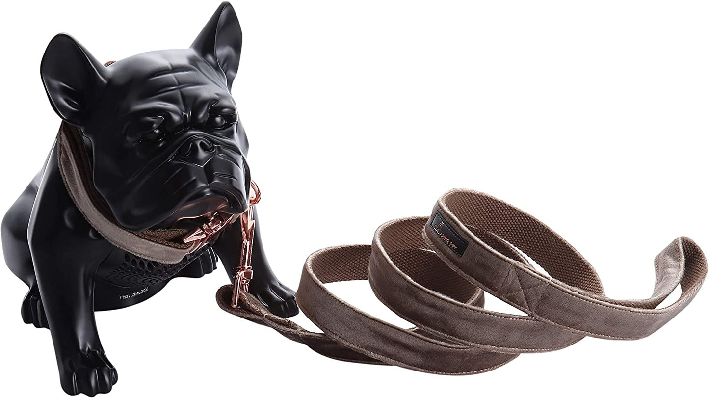 ARING PET Dog Collar and Leash, Velvet Dog Collar and Leash Set, Soft & Comfy, Adjustable Collars for Dogs