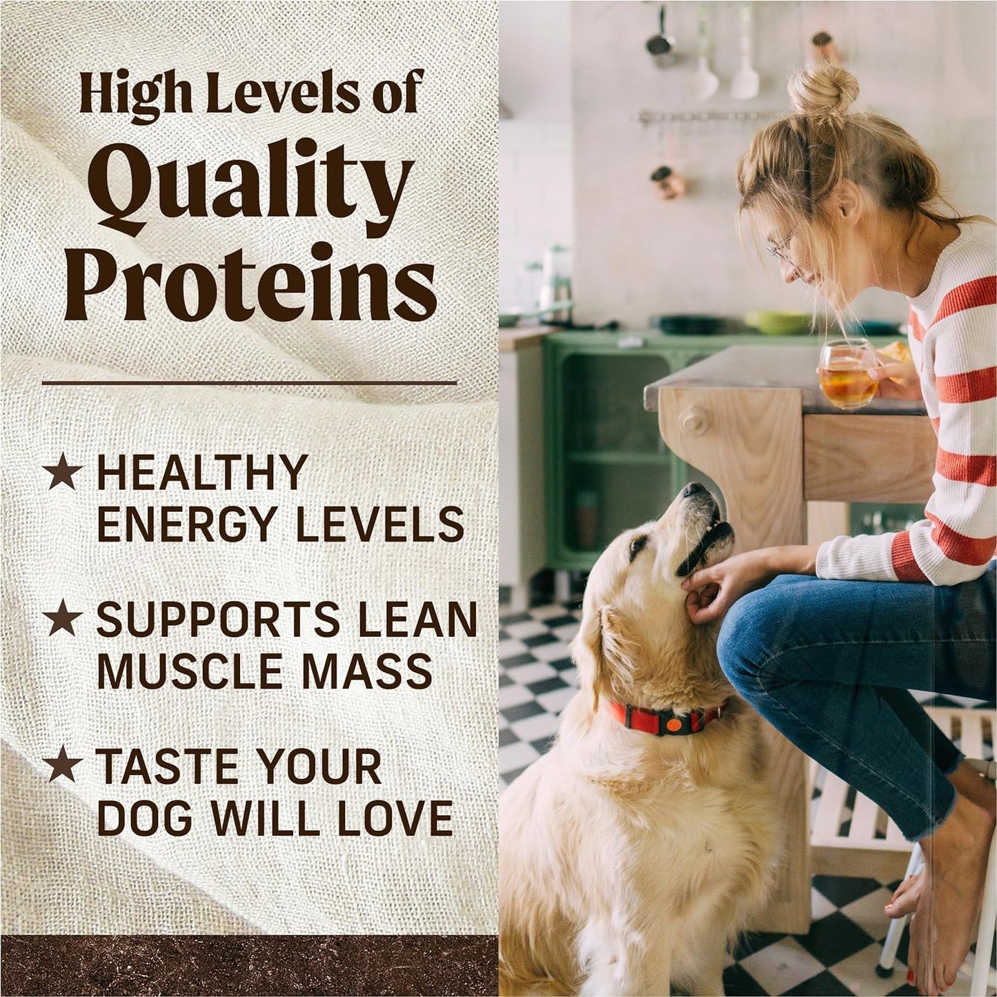Merrick Premium Grain Free Dry Adult Dog Food, Wholesome and Natural Kibble with Real Chicken and Sweet Potato - 22.0 Lb. Bag