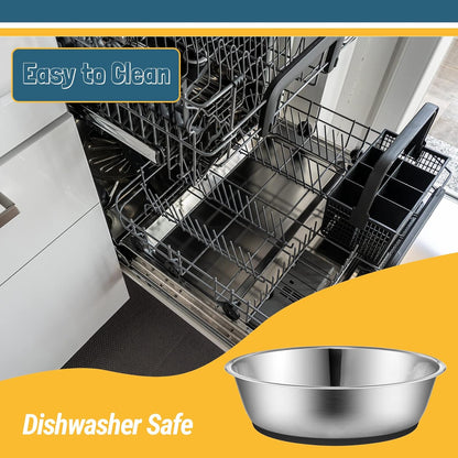 PEGGY11 Lightweight Stainless Steel Cat Bowls - 3 Cup, 2 Pack