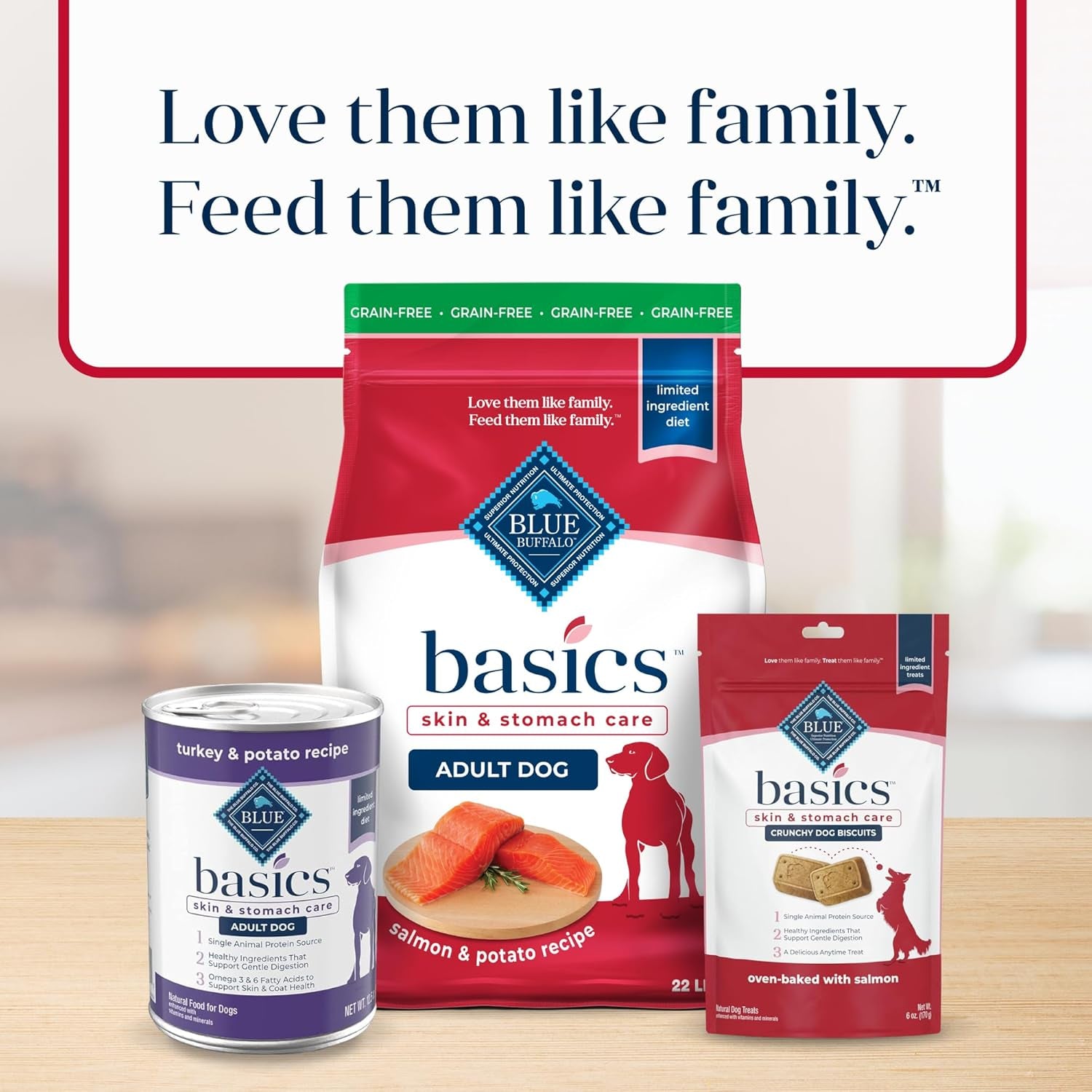 Blue Buffalo Basics Grain-Free Dry Dog Food for Adult Dogs, Limited Ingredient Diet, Salmon Recipe, 22-Lb. Bag