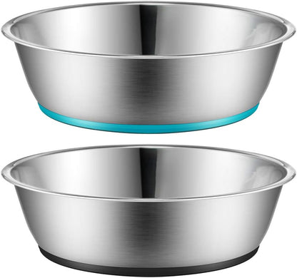 PEGGY11 Lightweight Stainless Steel Cat Bowls - 3 Cup, 2 Pack