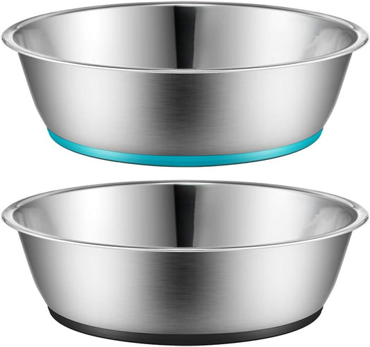 PEGGY11 Lightweight Stainless Steel Cat Bowls - 3 Cup, 2 Pack