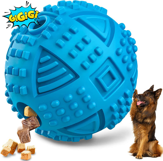 LEGEND SANDY Dog Balls Treat Dispensing Dog Toys for Aggressive Chewers Large Breed, Nearly Indestructible Squeaky Puppy Chew Toys for Largebreeds, Natural Rubber Doggie Puzzle Toys, Pet Treat Ball