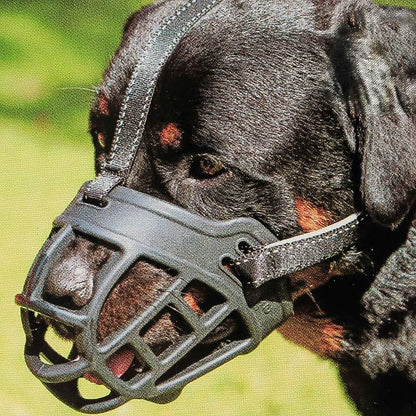 BARKLESS Dog Muzzle, Soft Basket Silicone Muzzle for Dogs, Best to Prevent Biting and Chewing, Breathable Cage Mouth Cover for Training, Allows Drinking and Panting, Used with Collar