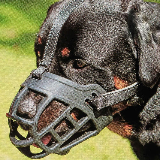 BARKLESS Dog Muzzle, Soft Basket Silicone Muzzle for Dogs, Best to Prevent Biting and Chewing, Breathable Cage Mouth Cover for Training, Allows Drinking and Panting, Used with Collar