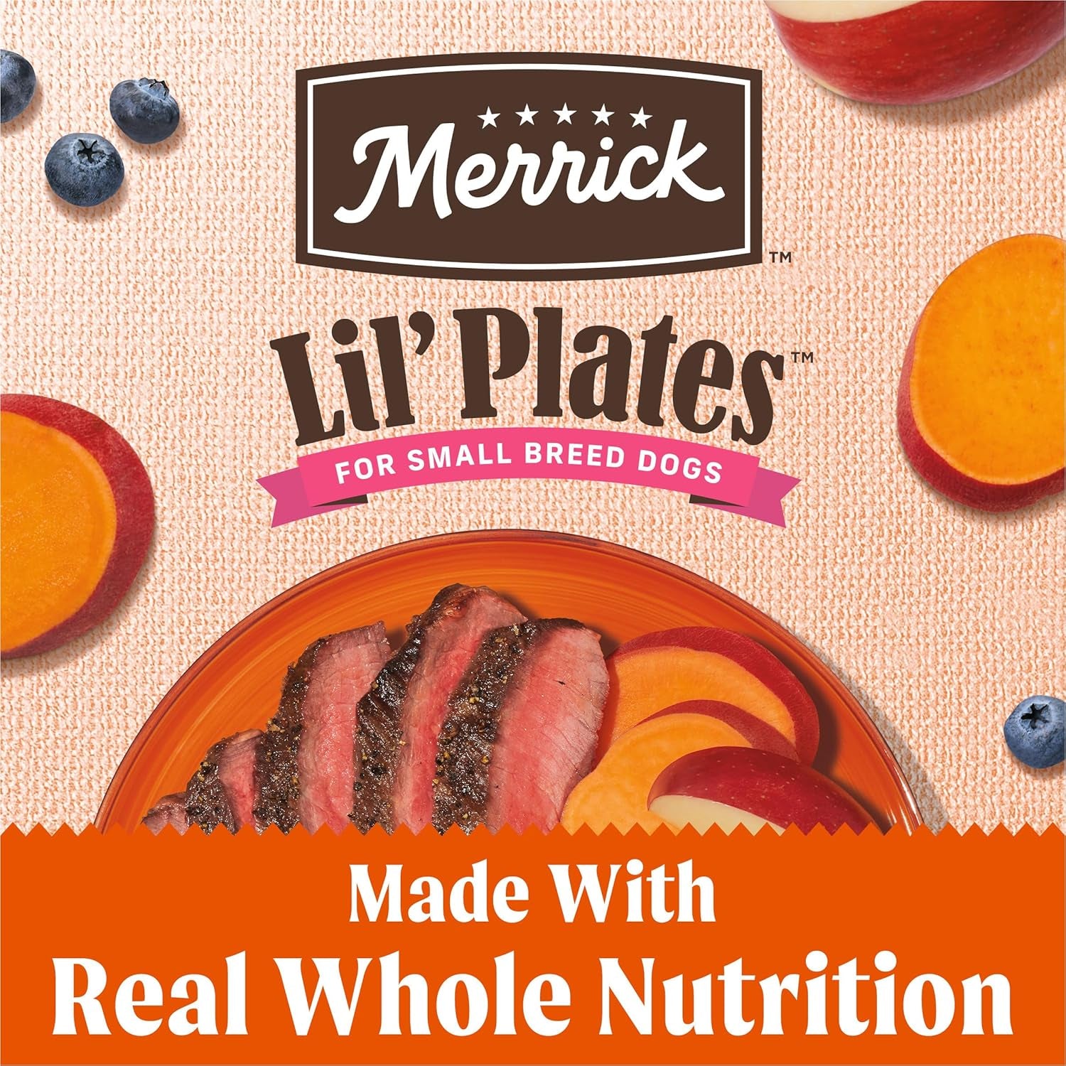 Merrick Lil’ Plates Premium Grain Free Dry Dog Food for Small Dogs, Real Texas Beef and Sweet Potato Kibble - 20.0 Lb. Bag
