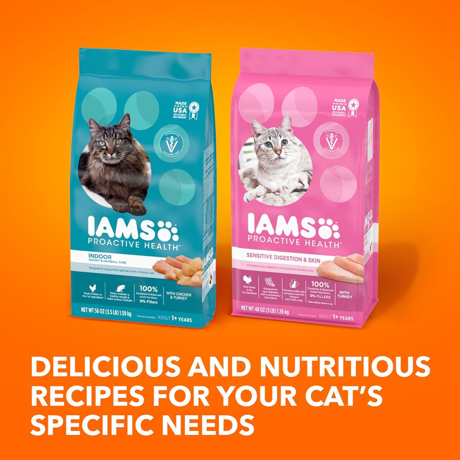 IAMS Proactive Health Adult Healthy Dry Cat Food with Salmon, 7 Lb. Bag
