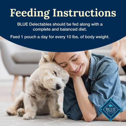 Delectables Natural Wet Dog Food Toppers, Hearty Beef, 3-Oz Pouch