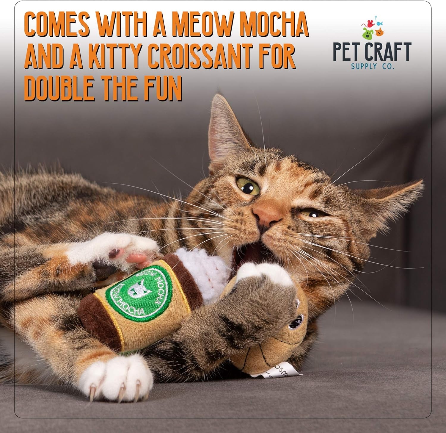 Pet Craft Supply Silly Snacks and Funny Food Crinkle Cuddling Catnip and Silvervine Interactive Cat Toys - Great for Indoor Cats, Kittens or Medium Breeds