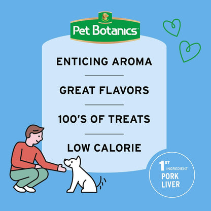 Pet Botanics 10 Oz. Pouch Training Reward Mini Soft & Chewy, Chicken Flavor, with 500 Treats per Bag, the Choice of Top Trainers