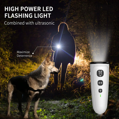 Ultrasonic anti Barking Device, Handheld Dog Bark Deterrent Device Stops Bad Behavior, Alternative to Painful Dog Shock Collar ,Grey