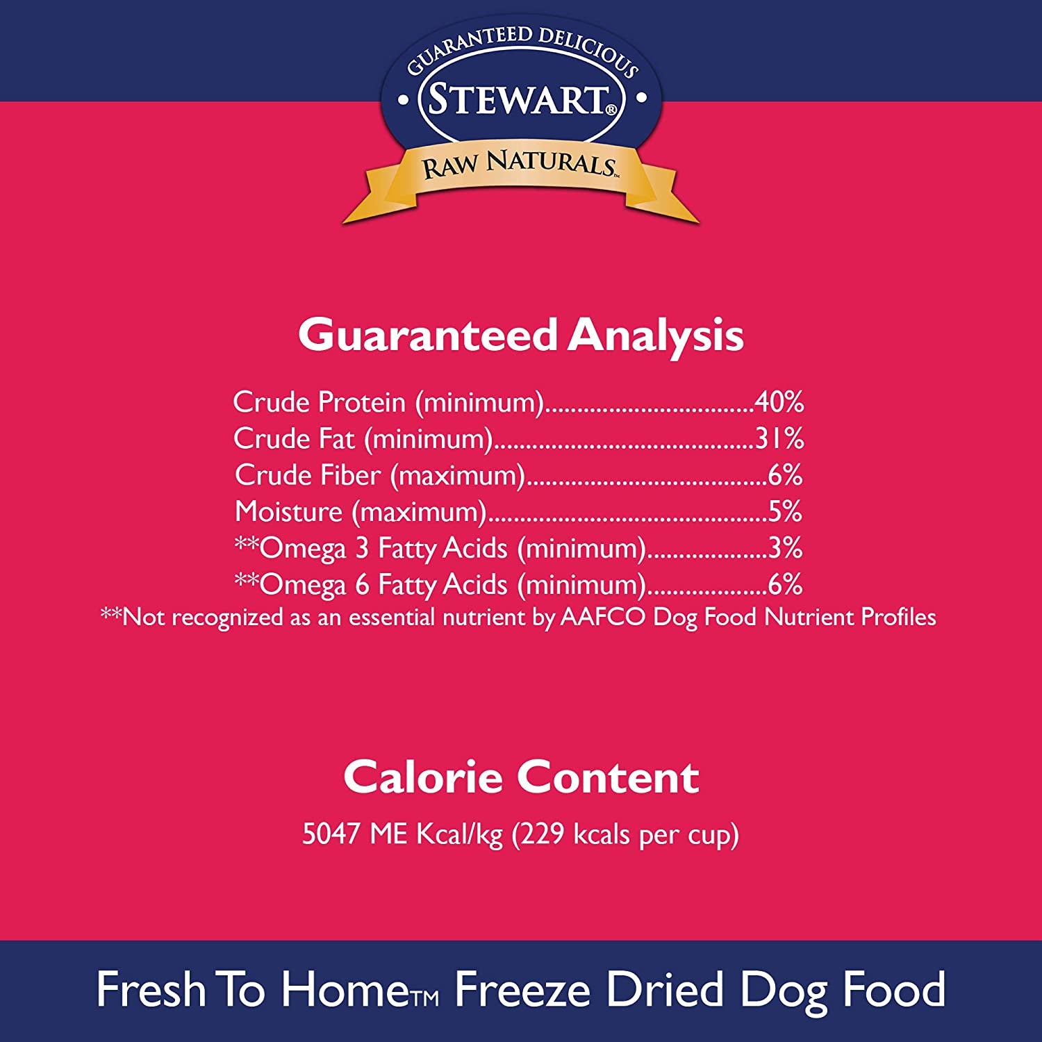 Stewart Raw Naturals Freeze Dried Dog Food Grain Free Made in USA with Beef, Fruits, & Vegetables for Fresh to Home All Natural Recipe, 24 Oz.